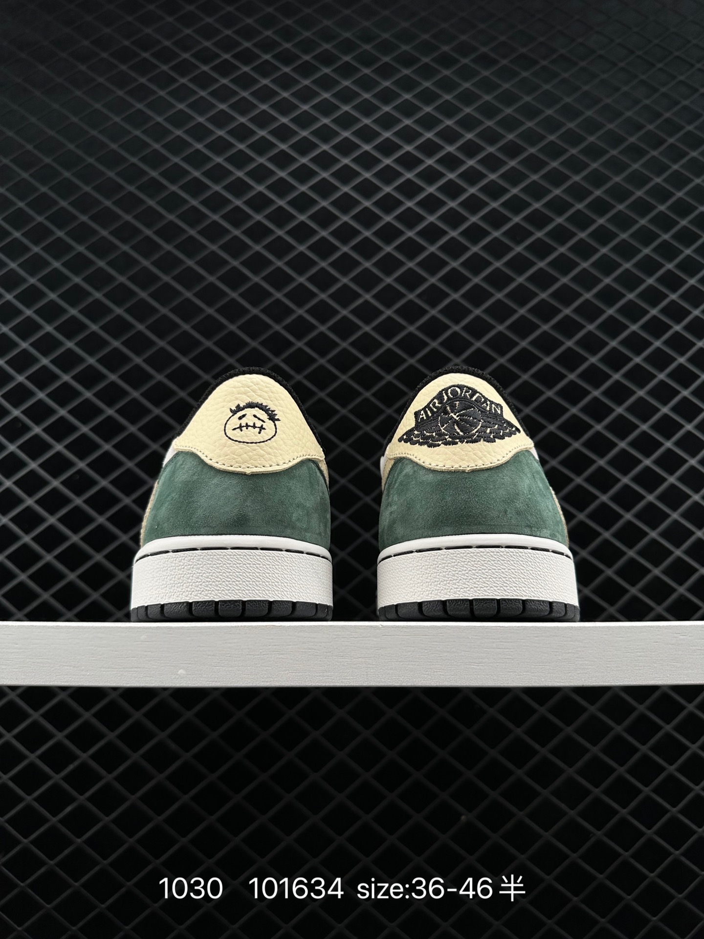 fragment design x Travis Scott x Nike Air Jordan 1 Low OG SP”Black/Green Toe“